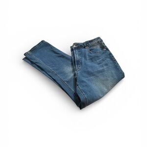 Frye Stretch Denim Jeans Womens Size 10x30 Slim Straight Mid Rise Blue Wash